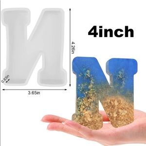 New Alphabet Resin Molds-N